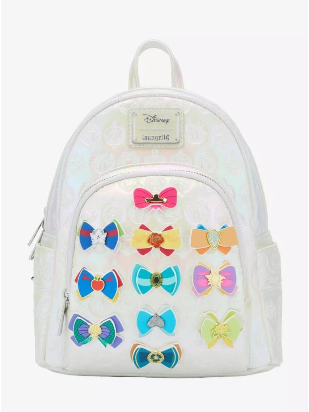 Loungefly Disney Princess Bows Iridescent Mini Backpack NWT